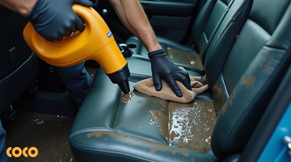 cách xử lý ghế da ô tô bị ngập nước