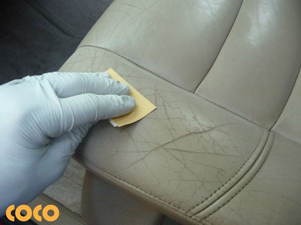 xử lý ghế da bị nứt