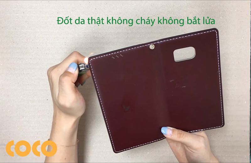 da thật đốt có cháy không?