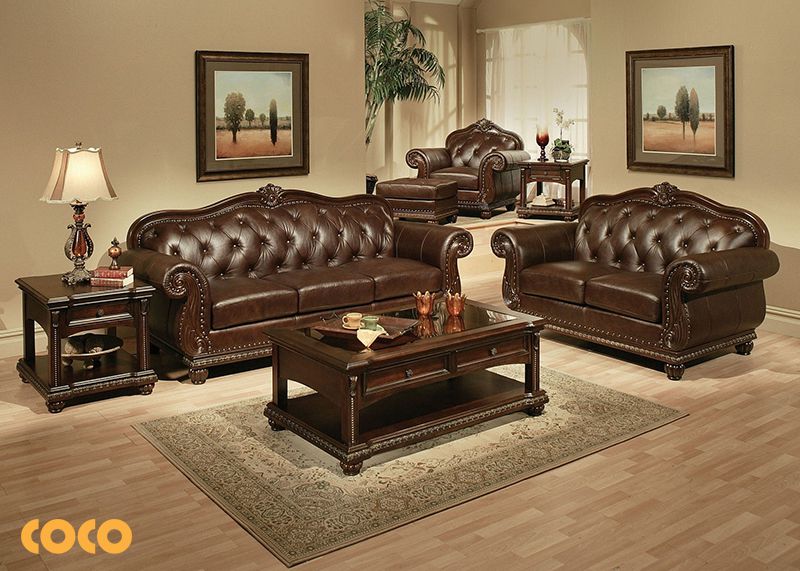ghế sofa da thật 100 cổ điển