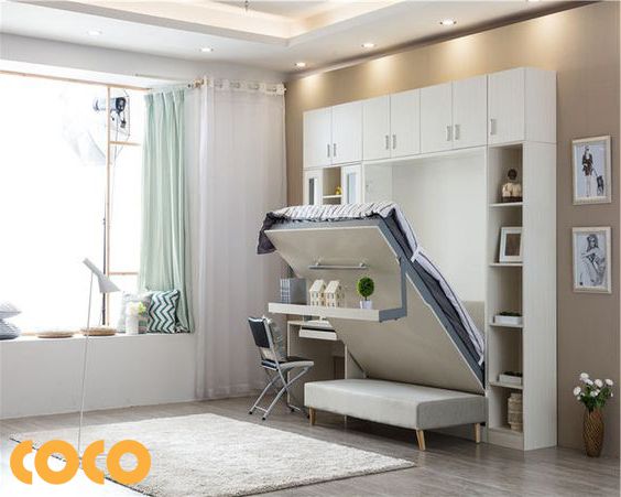 giường nâng hạ kèm ghế sofa
