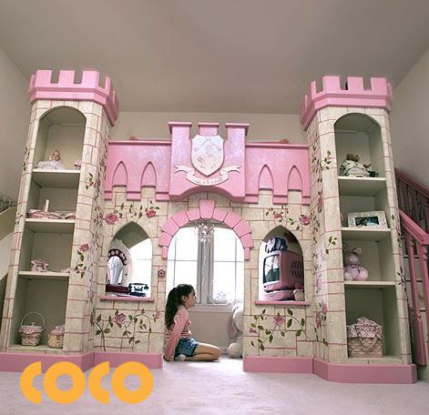 giường ngủ toà lâu đài cho bé gái