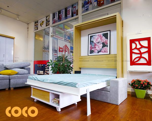 giường nâng hạ thông minh kèm ghế sofa