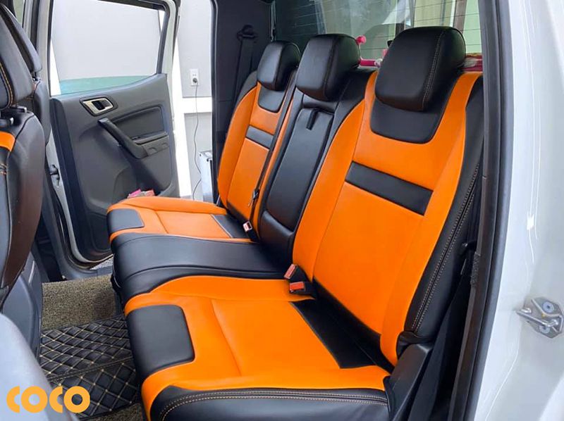 bọc ghế da ford ranger màu cam